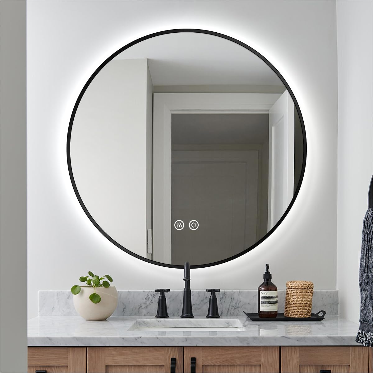 Bathroom mir ror 32" L x 32" W