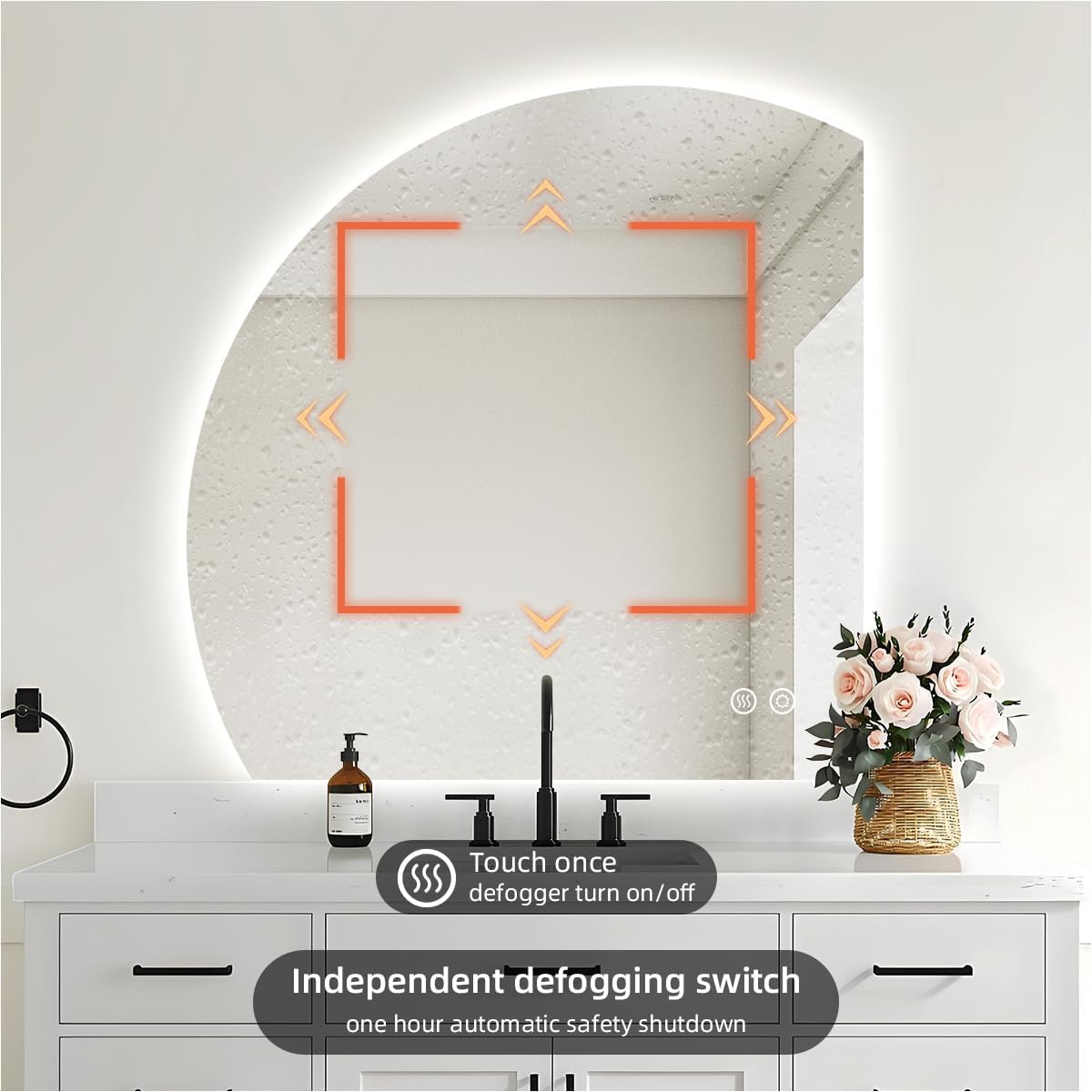 Bath ro om mirr or 36" L x 36" W