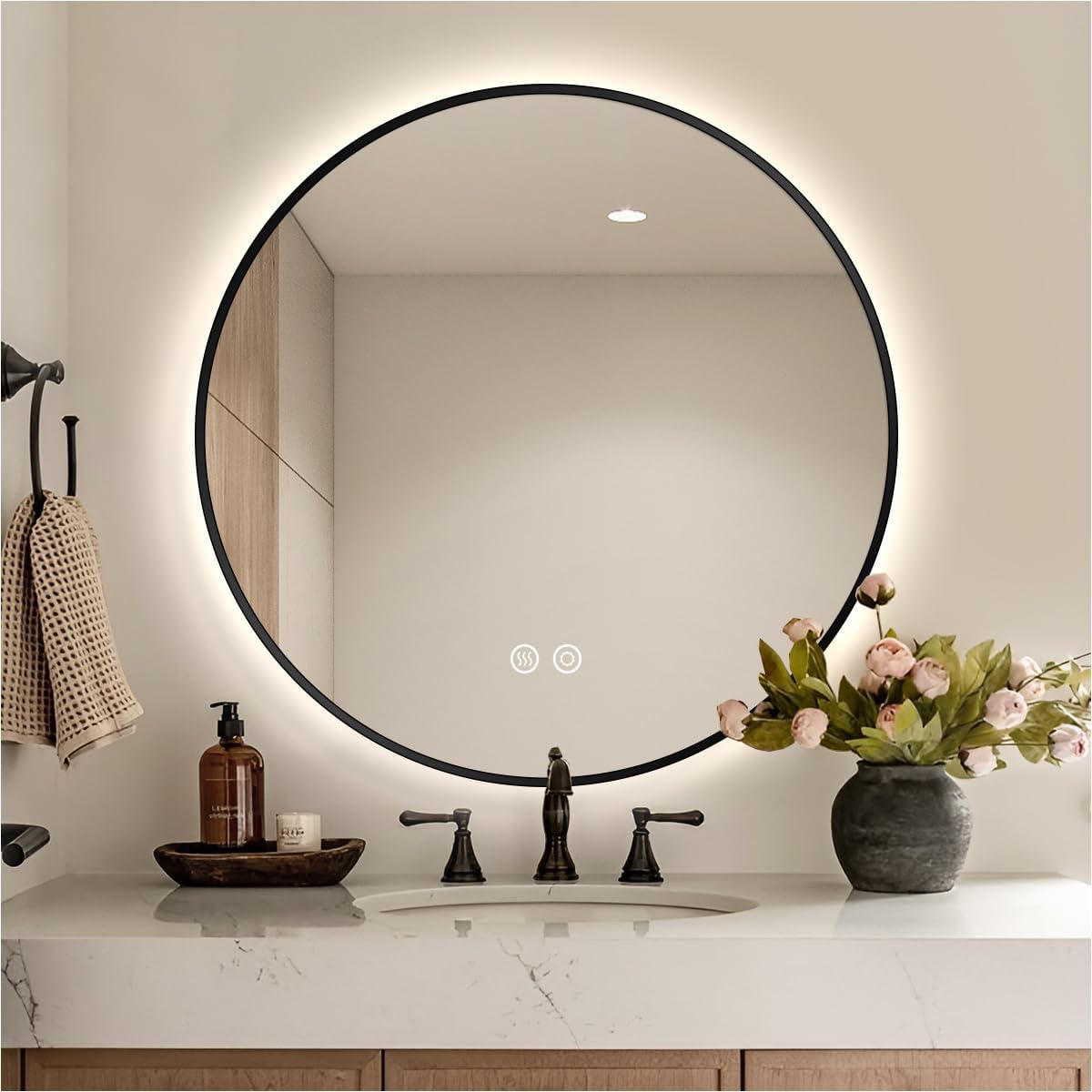 Bathroom mir ror 32" L x 32" W