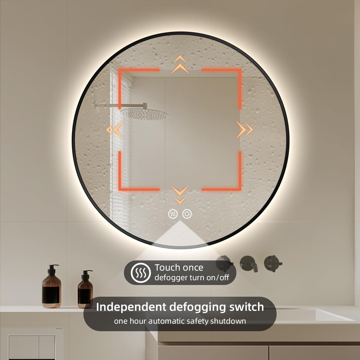 Bathroom mir ror 32" L x 32" W