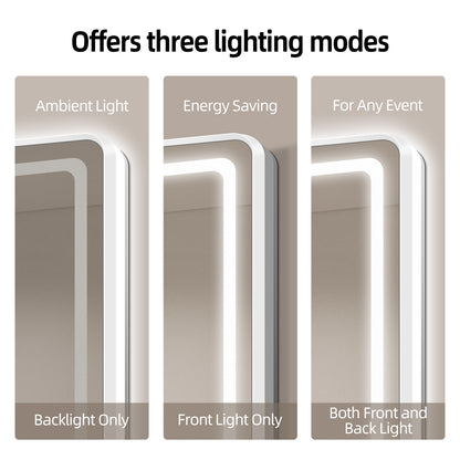 Sleek LED Bathroom Mirror with Backlit Lighting, Touch Sensor & Anti-Fog Function