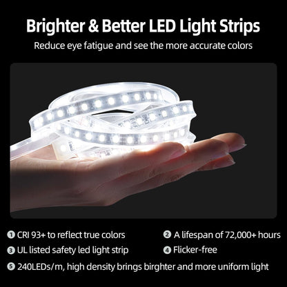 32" x 20" Oval Backlit Bathroom Mirror with Lights, Pill-Shaped LED Lighted Vanity Mirror for Wall, Anit-Fog, Stepless Dimmable, Memory Function, Frameless Smart Mirror, Shatter-Proof, CRI≥93